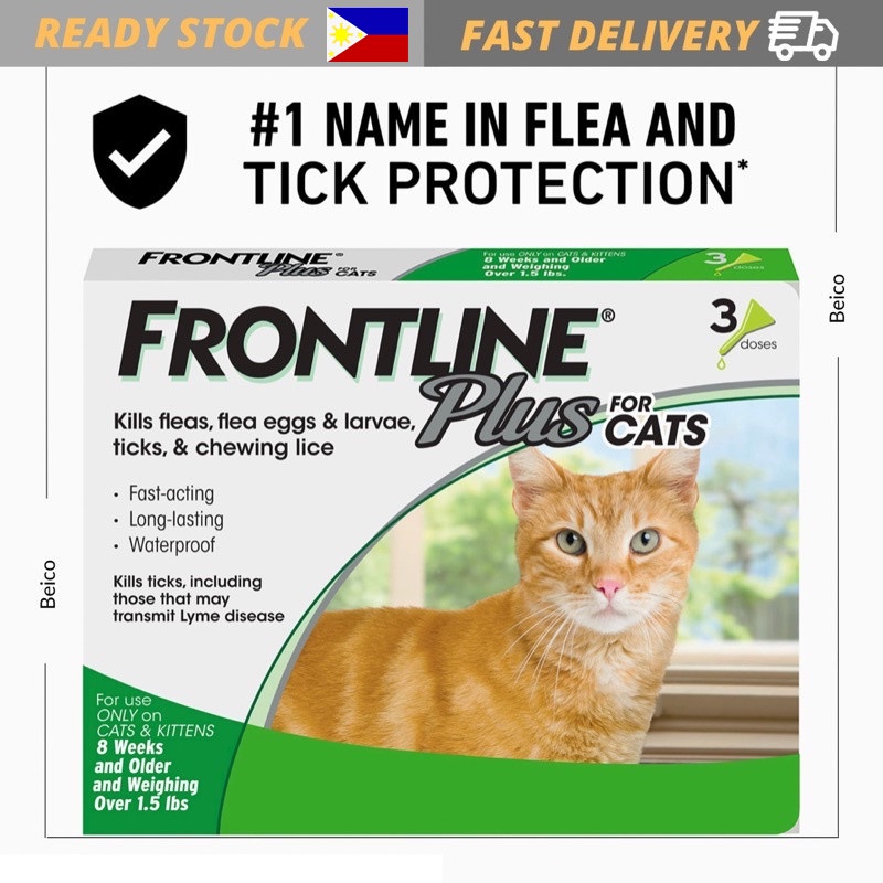 Frontline Plus Spot Treatment for Cats (One Piece) Repellent Anti-Flea Anti-Itching