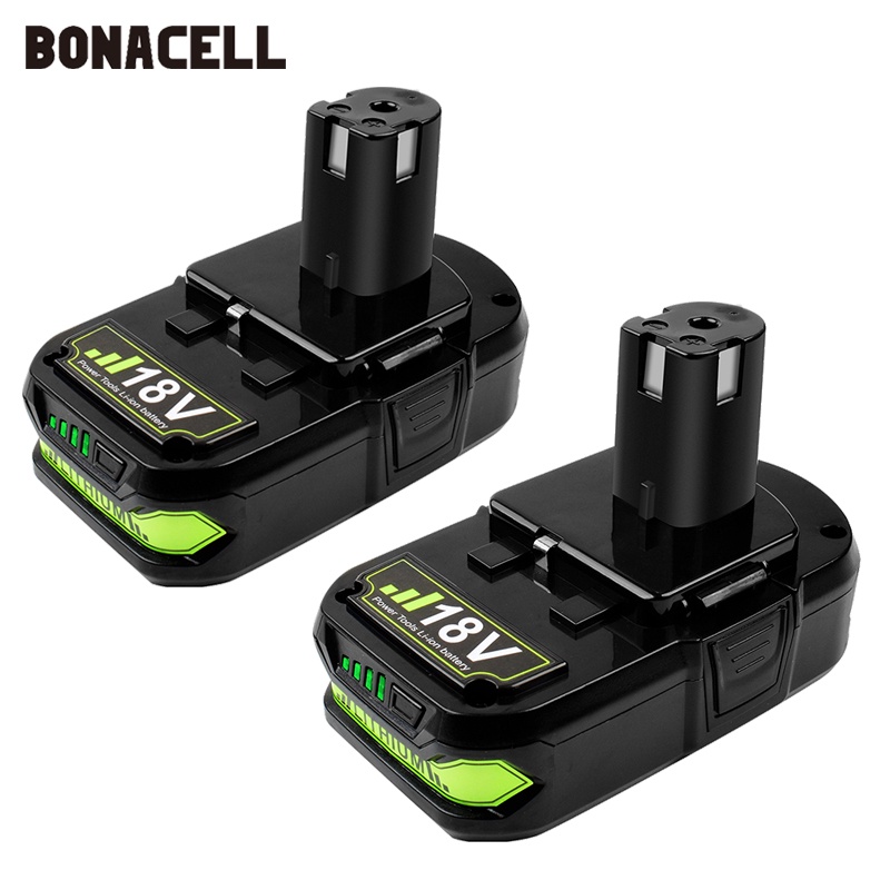 2 Packs 18 Volt 2.5Ah P102 Battery Replacement for Ryobi 18V Battery Lithium One P103 P104 P105 P107 P108 P190 P122 