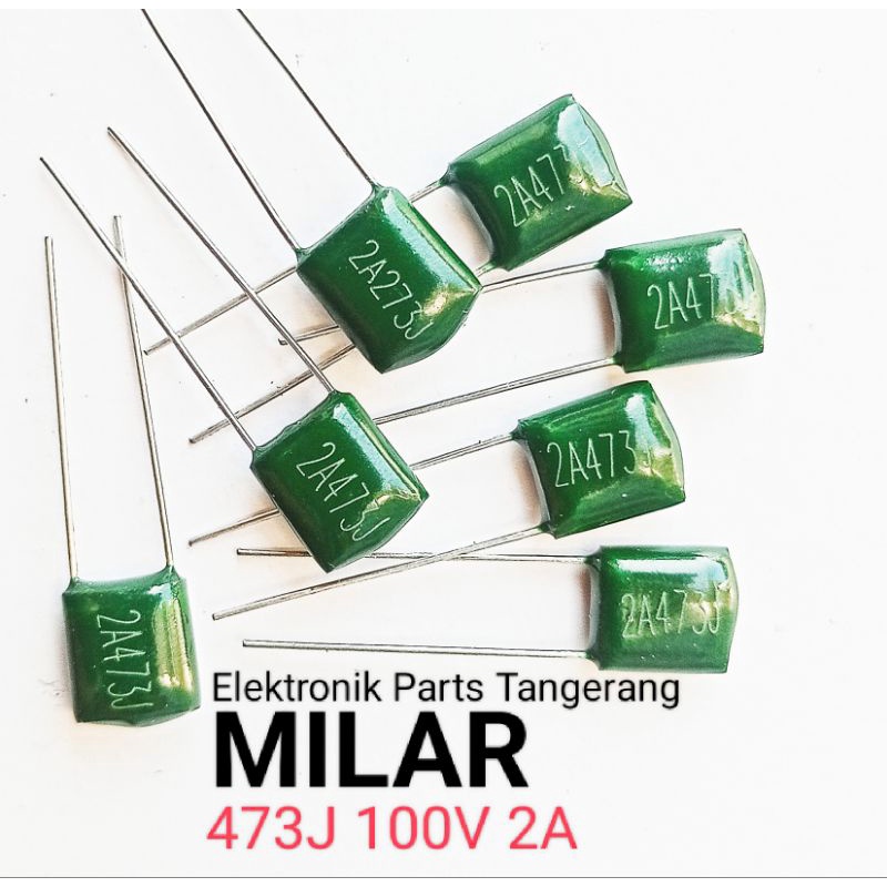 473j 100V 2A 47k 47n 0.047uf MILAR CAPACITOR MILAR CAPACITOR 473J 100V ...