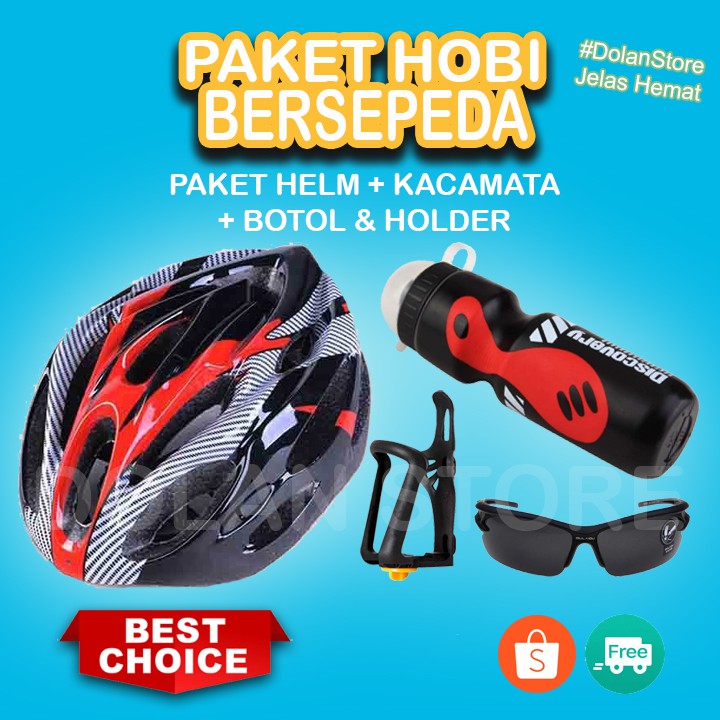 bike helmet with glasses holder