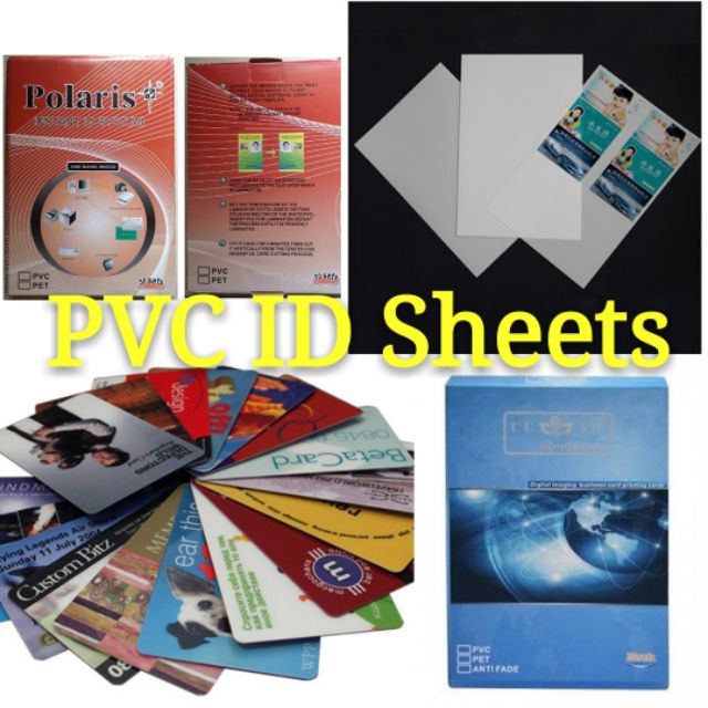 PVC & PET ID Sheets A4 50sets /pack polaris and cuyi brand Shopee