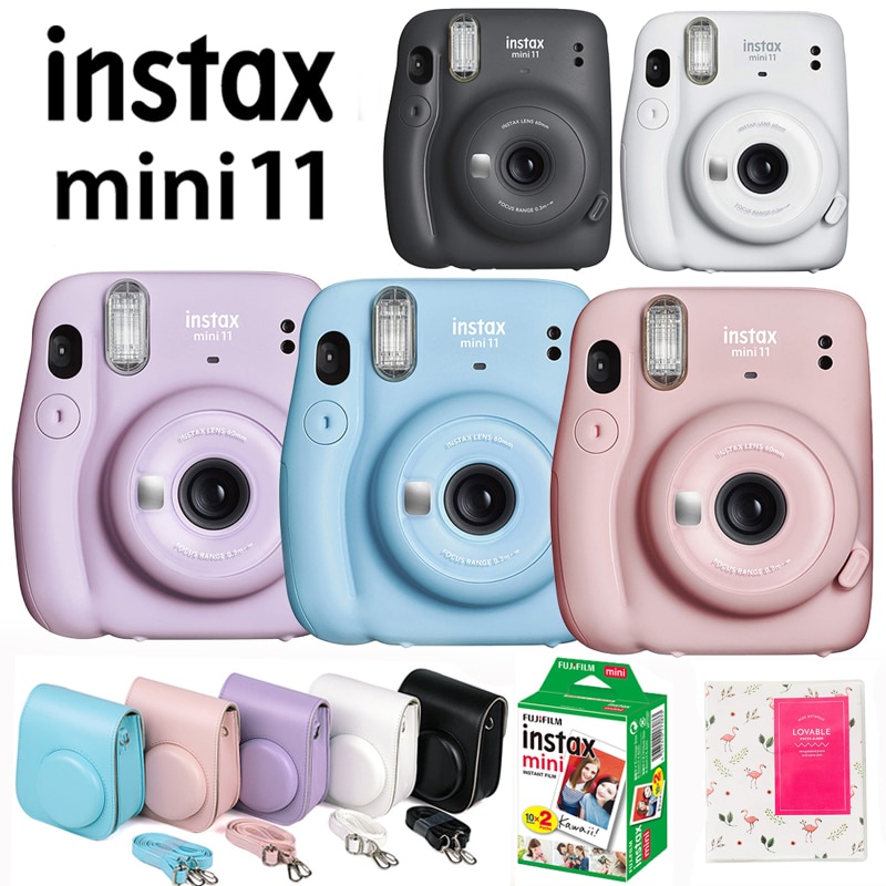 Fujifilm Instax Mini 11 Instant Camera Pink Blue Gray White Purple Instax Mini White Film Cas Shopee Philippines