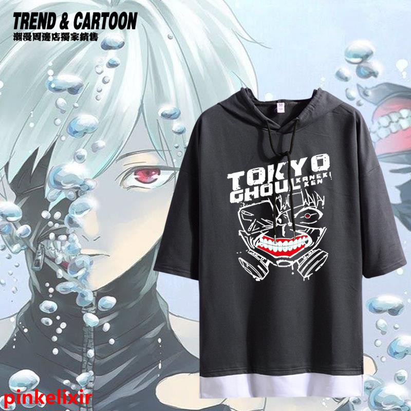 Tokyo Ghoul Anime Clothes Loose Casual Short Sleeve Sweater Shopee Philippines
