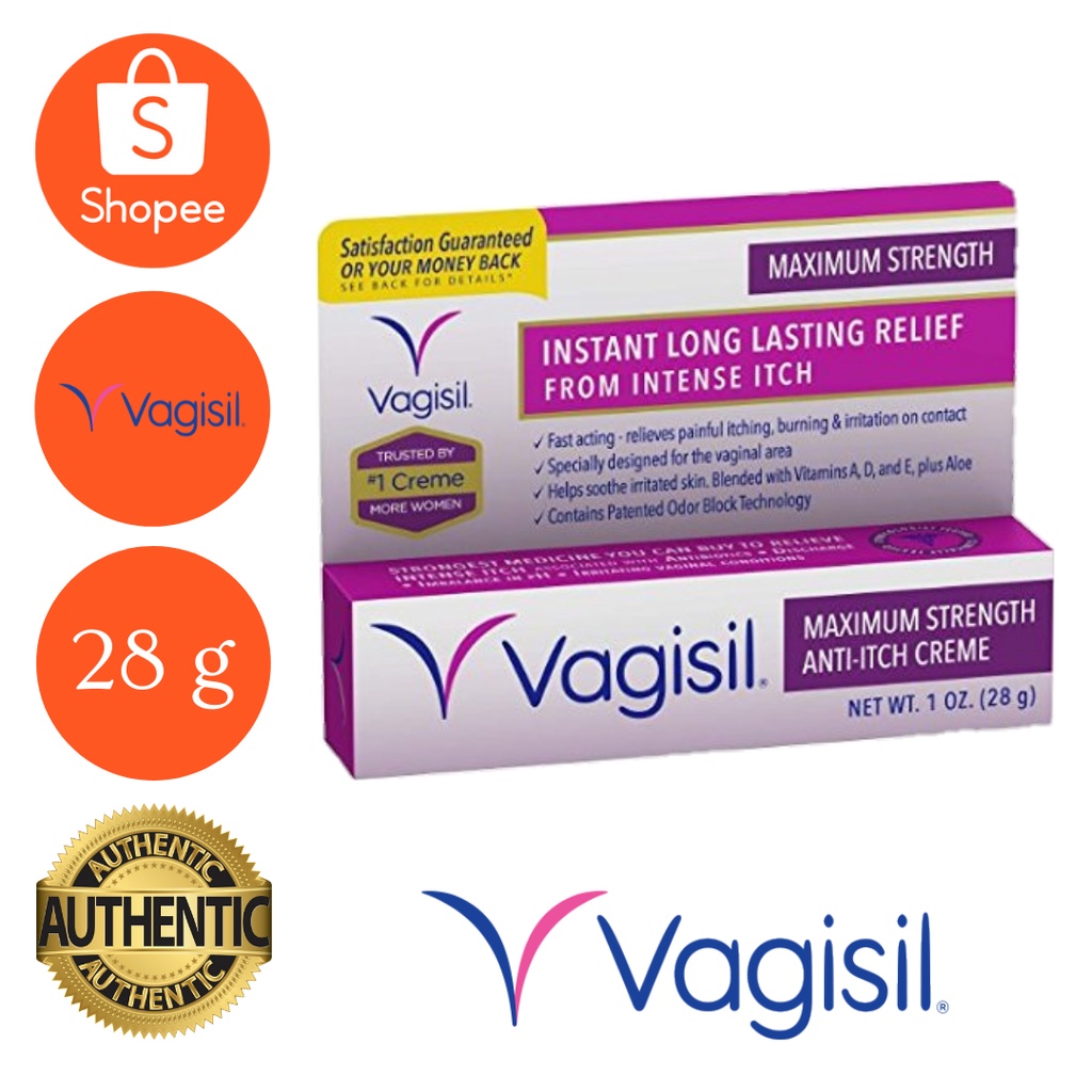 VAGISIL ANTI ITCH MAXIMUM STRENGTH YEAST INFECTION CREME 28 g Shopee