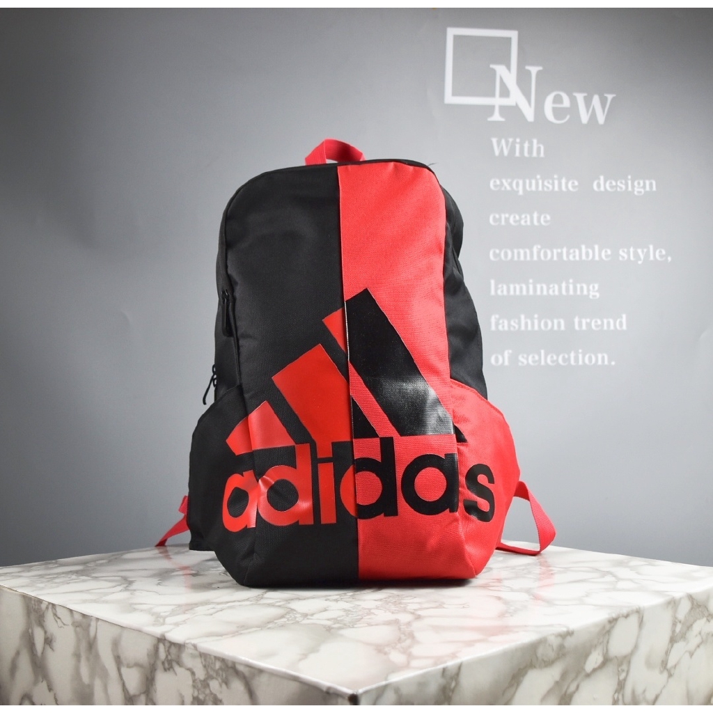 adidas red and black backpack