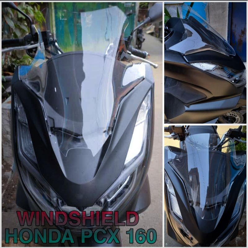 Clear Black Smoke 45 And 50cm Acrylic Windshield For Honda All New Pcx 160 Motorcycle Accessories Shopee Philippines