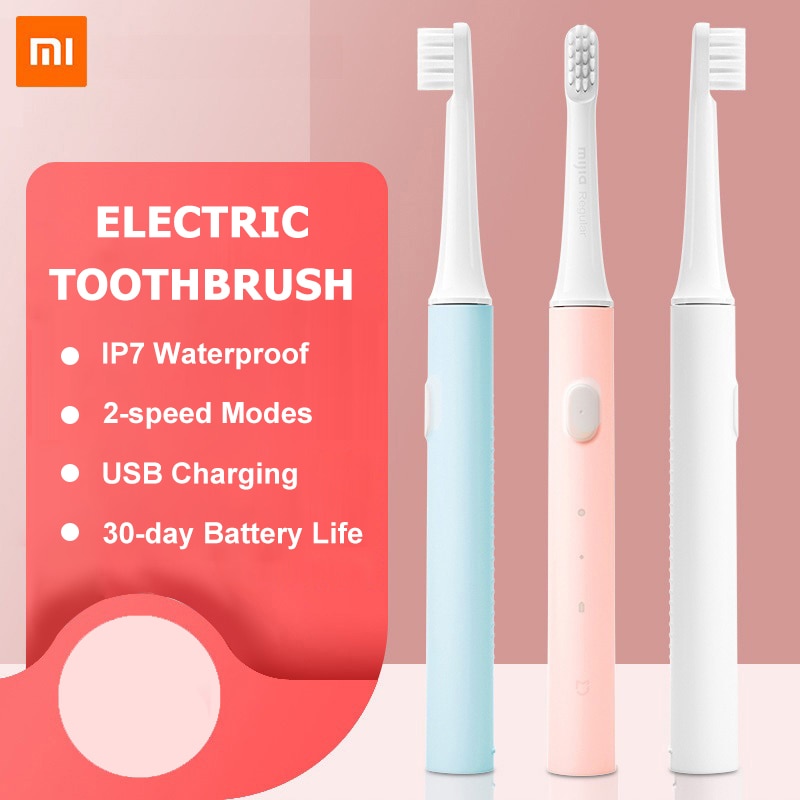 XIAOMI MIJIA Sonic Electric Toothbrush T100 IPX7 Waterproof Rechargeable Toothbrush Adult