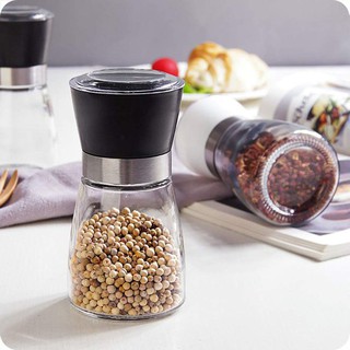 Inna Glass Stainless Salt Pepper Mill Grinder Spice Container Condiment Jar Holder Grinding Bottle #8