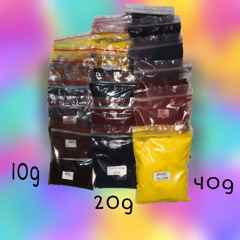 20 40 GRAMS REACTIVE DYE POWDERS FOR TIE DYE HUE AVENUE Shopee