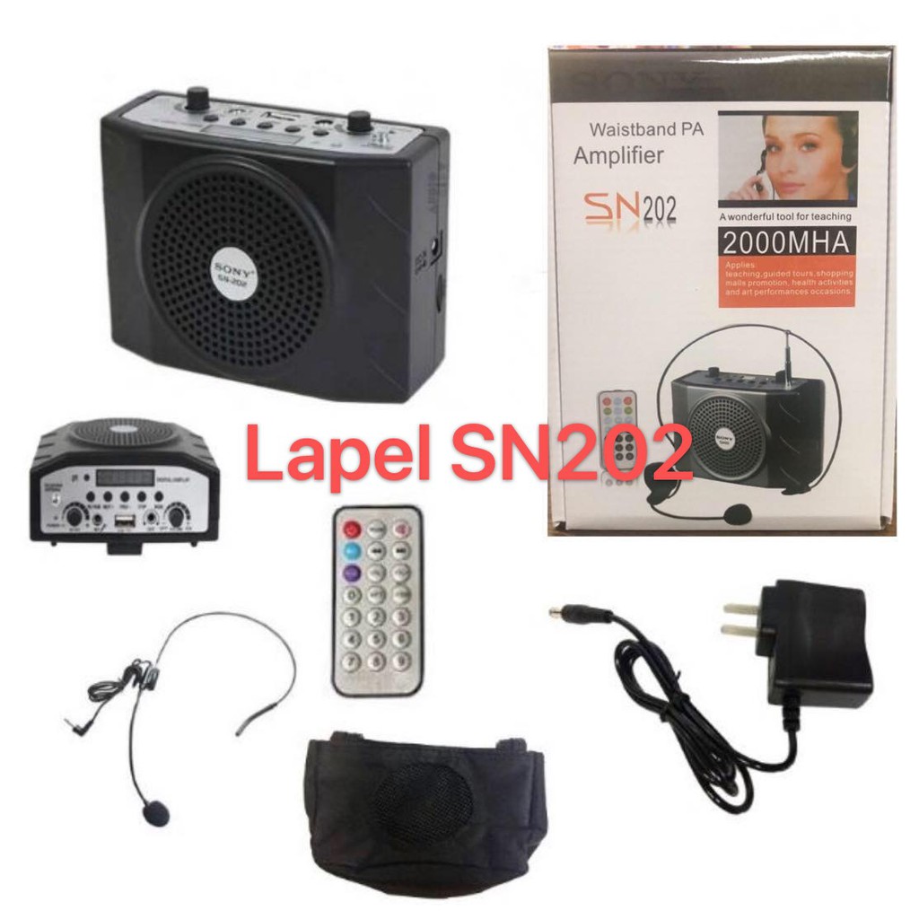 lapel microphone with speaker