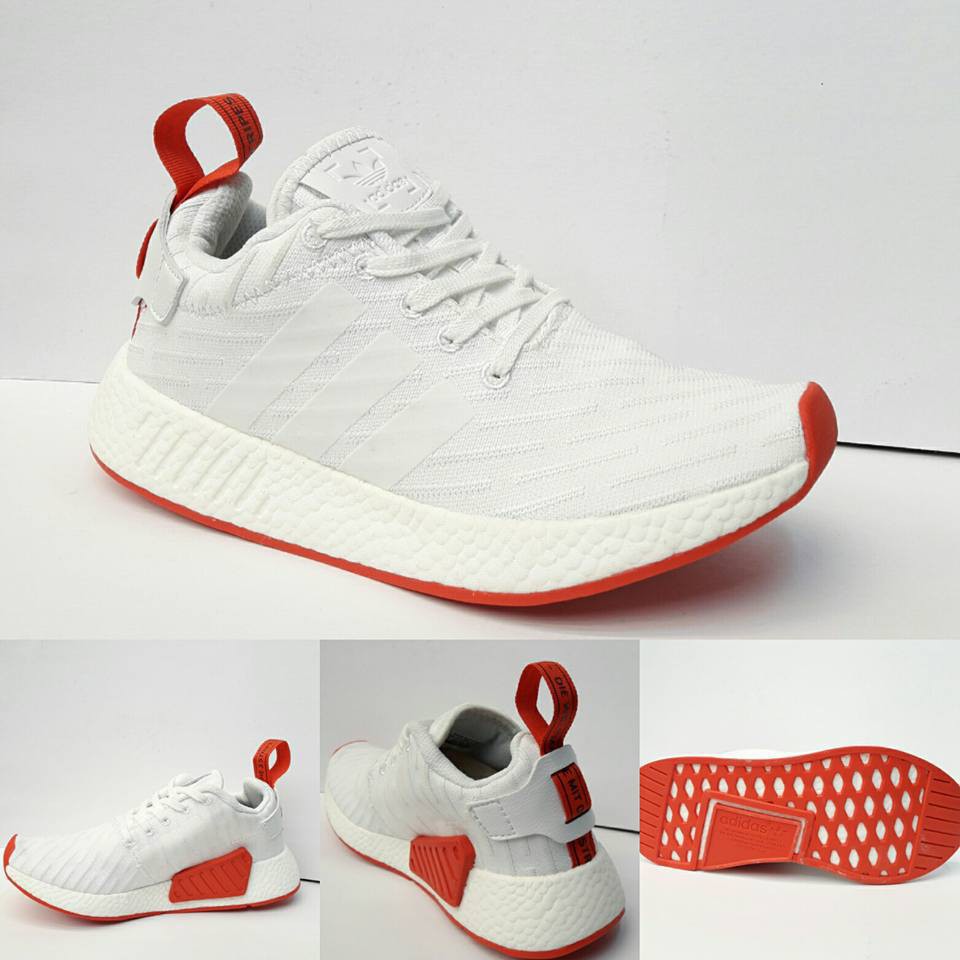 nmd r2 white red