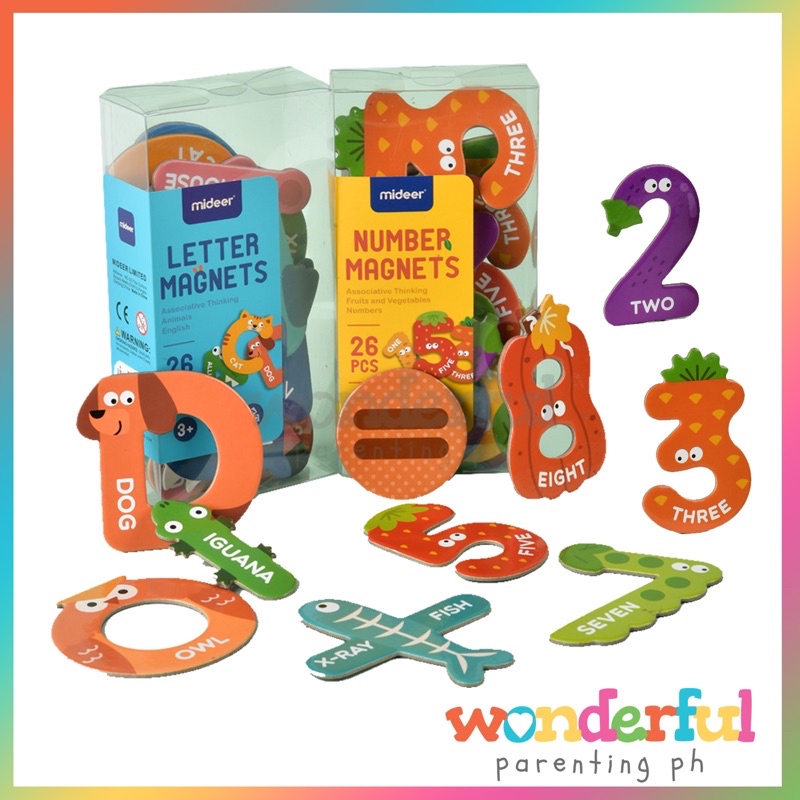 WPPH Mideer 26pcs Magnetic Numbers And Alphabet ABC (Mideer Number And ...