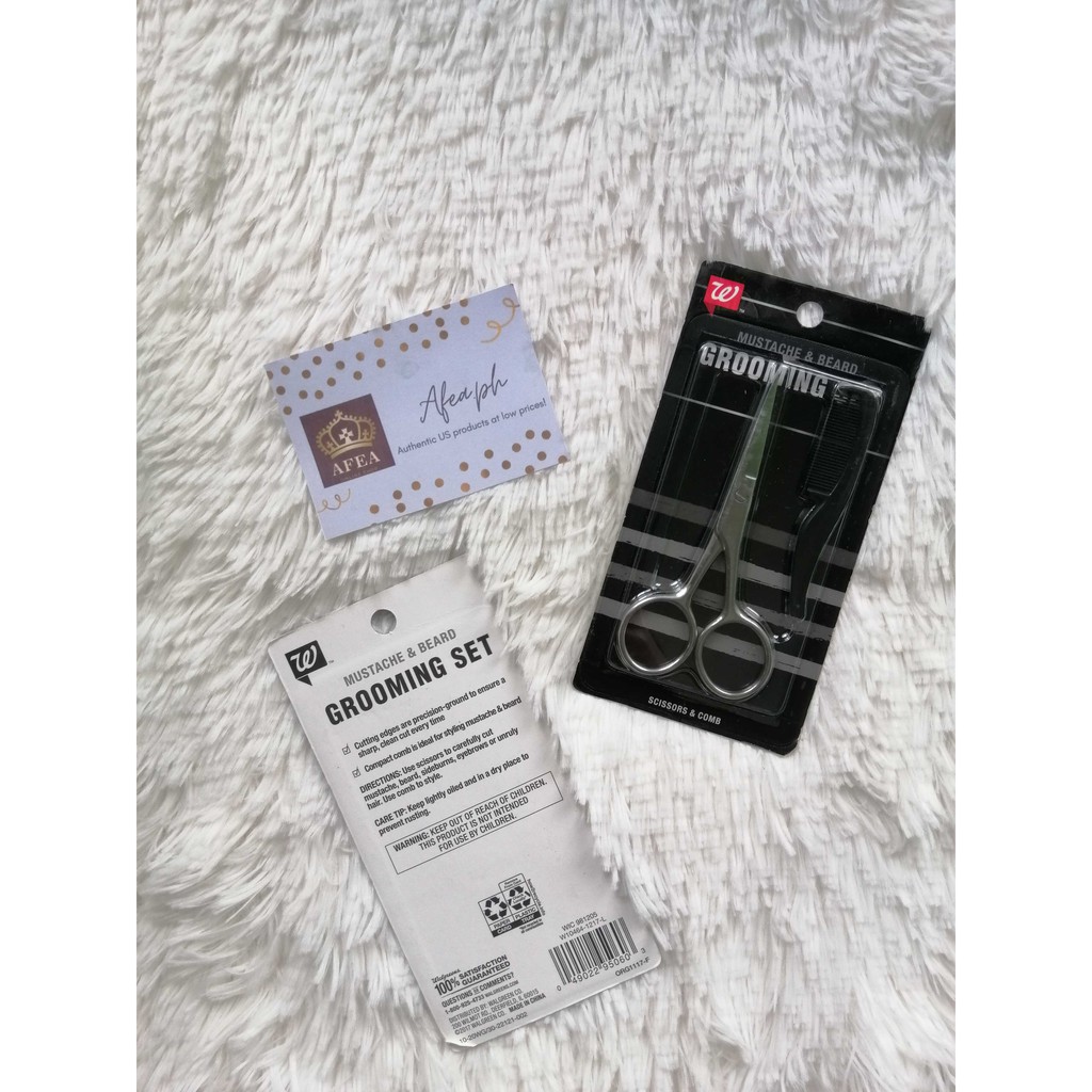 WALGREENS Mustache and Beard Grooming Set (Scissor & Comb) Shopee Philippines
