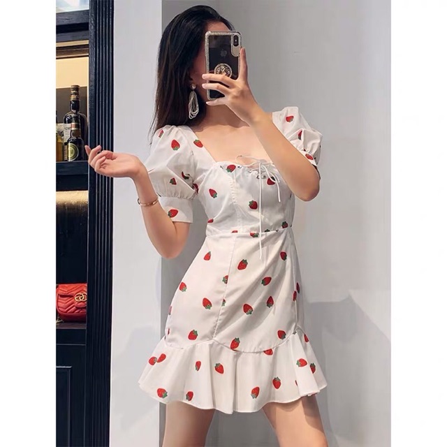 Only.fashion Strawberry Dress | Shopee ...