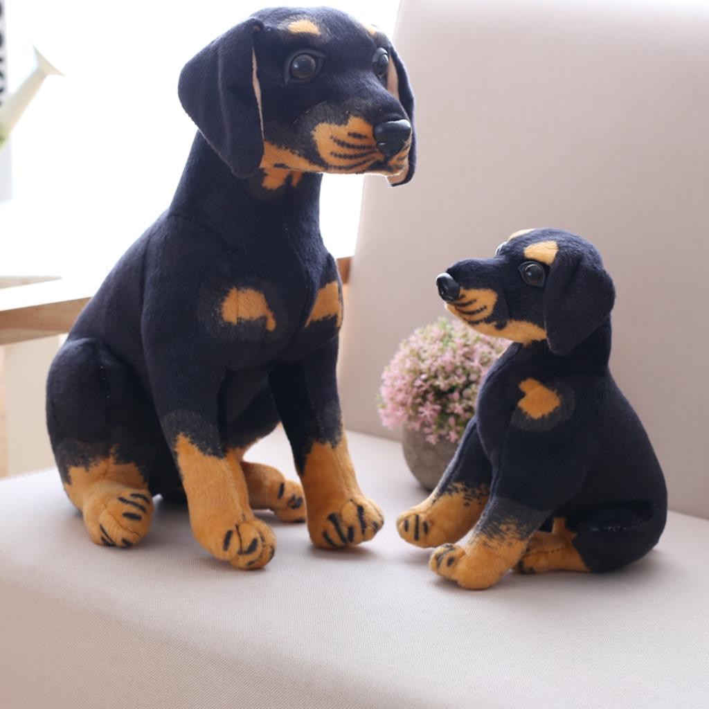 black dog stuffed animal