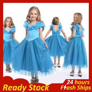 girls blue butterfly dress