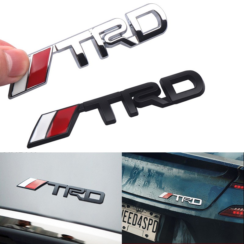 Ready Stock Toyota Corolla 3d Trd Logo Emblem Badge Sticker Metal