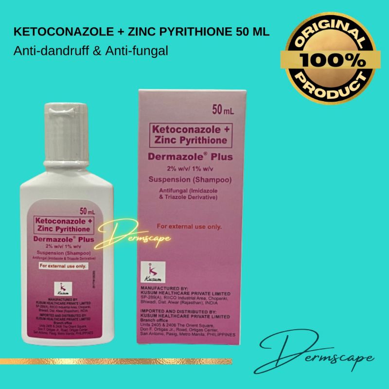 Anti Dandruff Shampoo 50 Ml Ketoconazole With Zinc Pyrithione Dermazole Plus Shopee Philippines