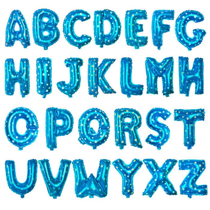 Ps03 16 Inch Blue Letter Foil Balloon Letter A Letter T Shopee Philippines