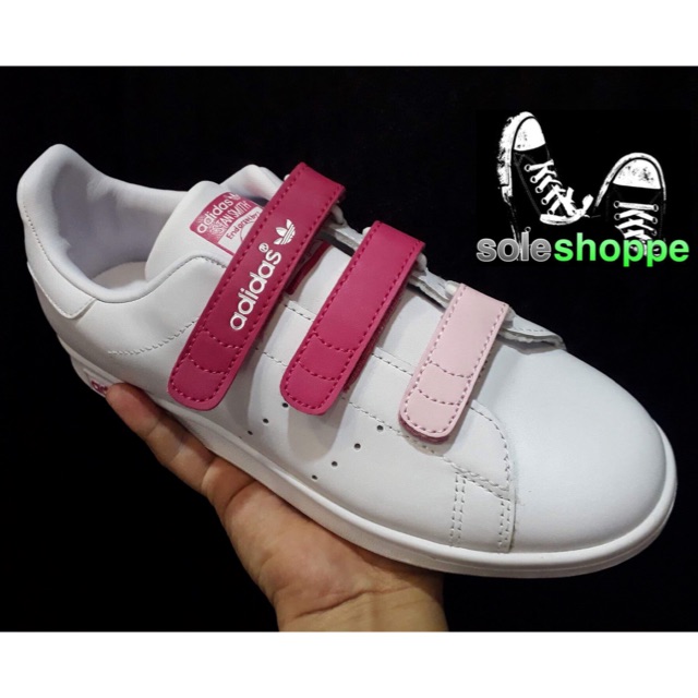 Adidas Stan Smith 3-Straps Pink (Women) | Shopee Philippines