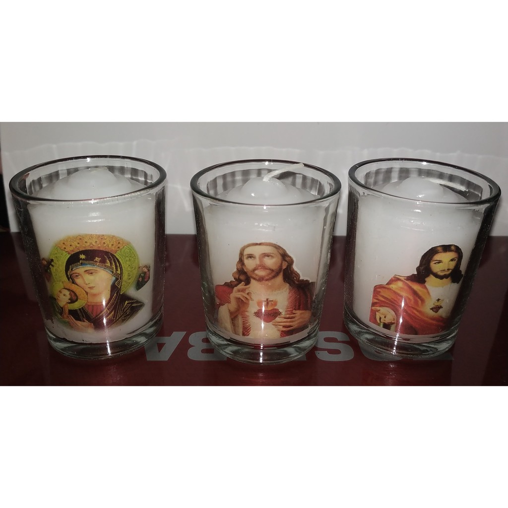 SMALL Candle Vigil Glass Assorted design Shopee Philippines