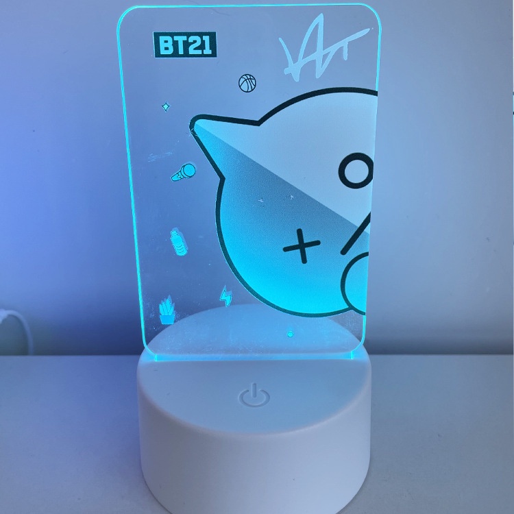 7 Colors Changing LED BTS BT21 Desk Night Light Lighting Table Lamp TATA  COOKY CHIMMY | Shopee Philippines