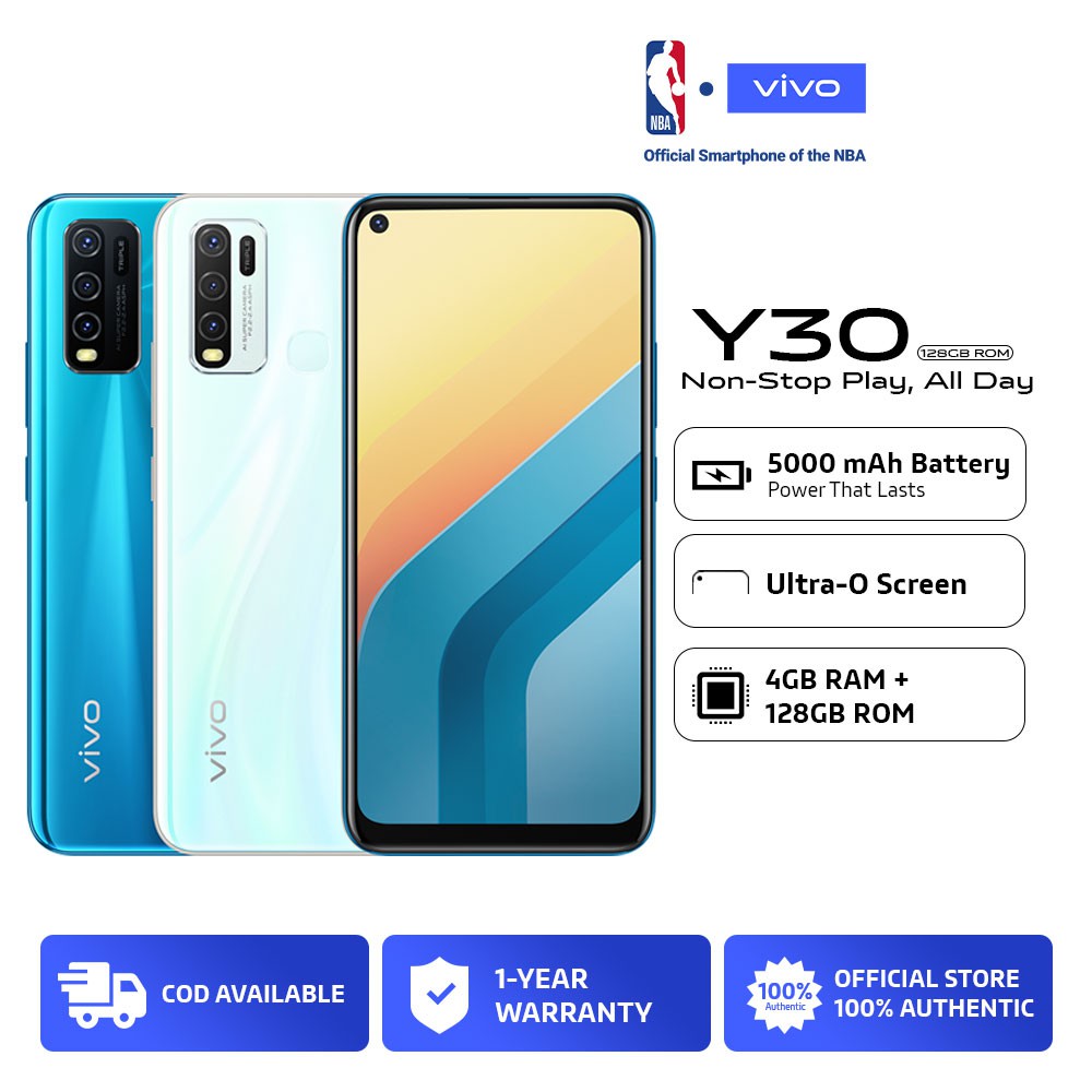 vivo Y30 4GB+128GB 5000mAh 8MP/13MP+2MP+2MP AI Triple Camera 6.47 Eye ...