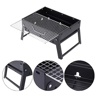 Folding Portable Barbecue Charcoal Grill Stainless Steel Small  BBQ Tool Kits for Outdoor Cooking #2
