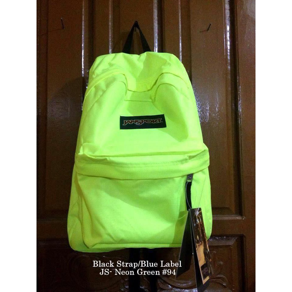 neon orange jansport backpack