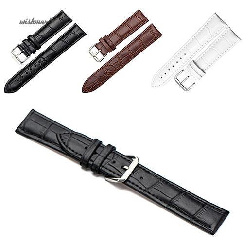 Unisex High Quality Faux Leather Watch Strap Buckle Band