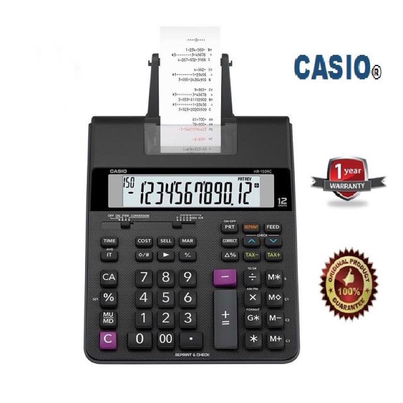 Casio DR120R FullSized Printing Calculator Shopee Philippines