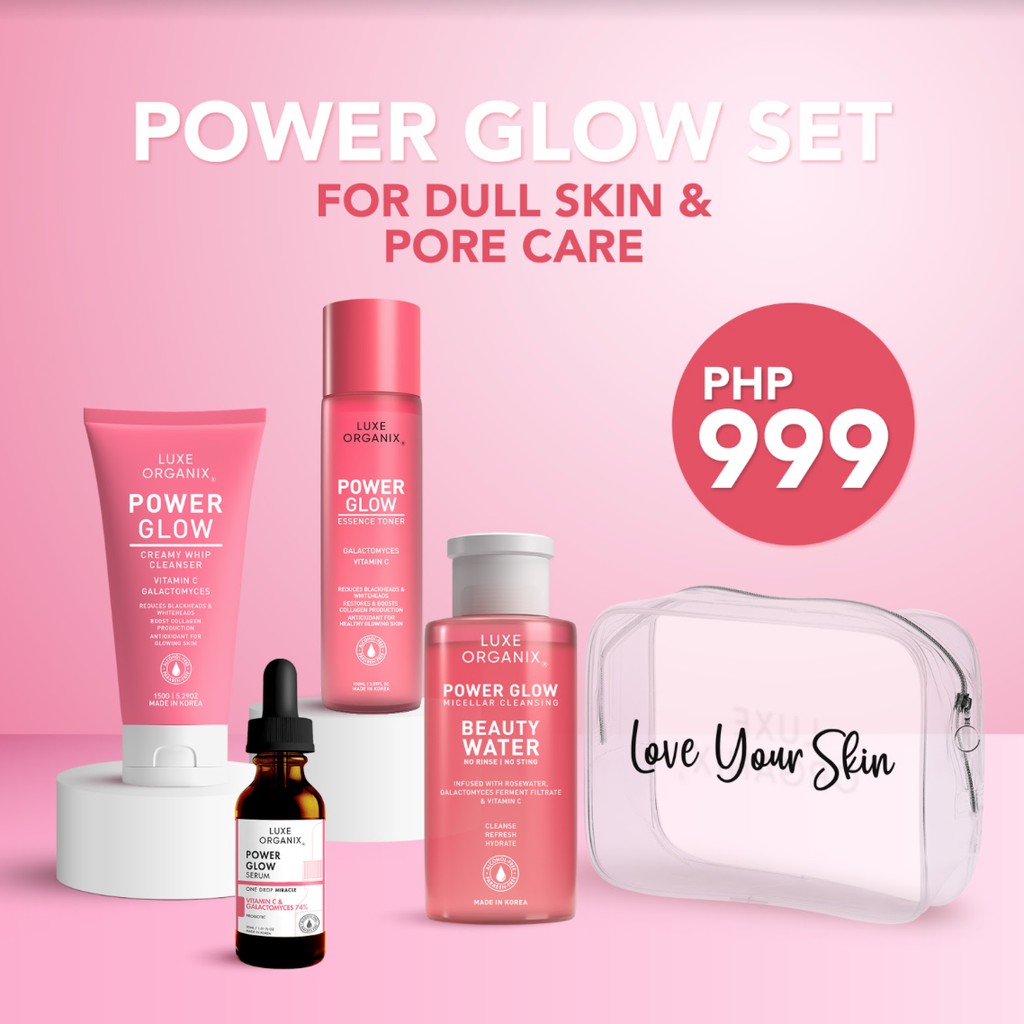 Luxe Organix Power Glow Set For Dull Skin and Pore Care