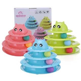 Pet cat toy cat interactive game board funny cat toy three-layer cat turntable pet supplies