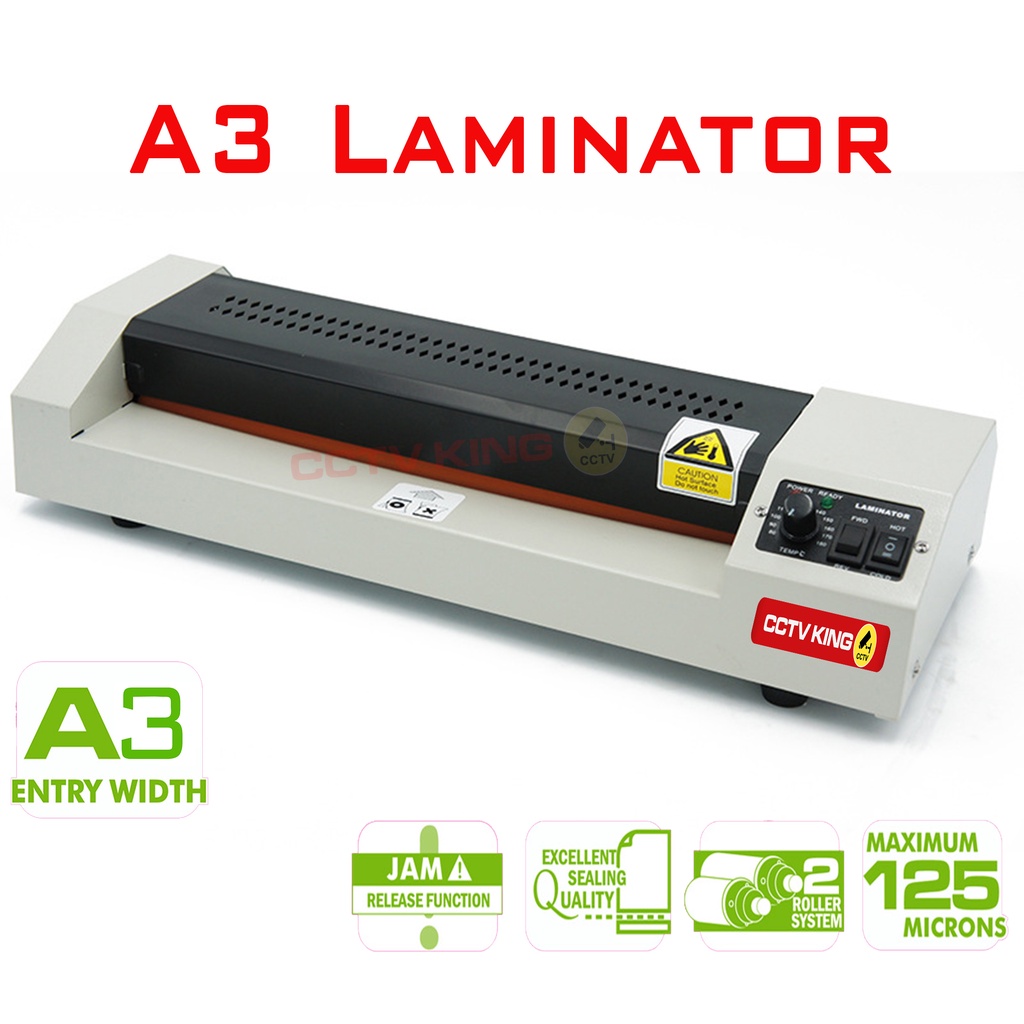 CCTV KING A3 Laminator, Laminating Machine, ID Hot and Cold Laminator
