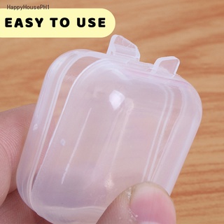Mini Storage Ear Plug Box Plastic Box Jewelry Square Plastic Small Storage Box #6