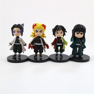 9CM 2021NEW 9pcs/a set Demon Slayer Action Figure Movable hands and