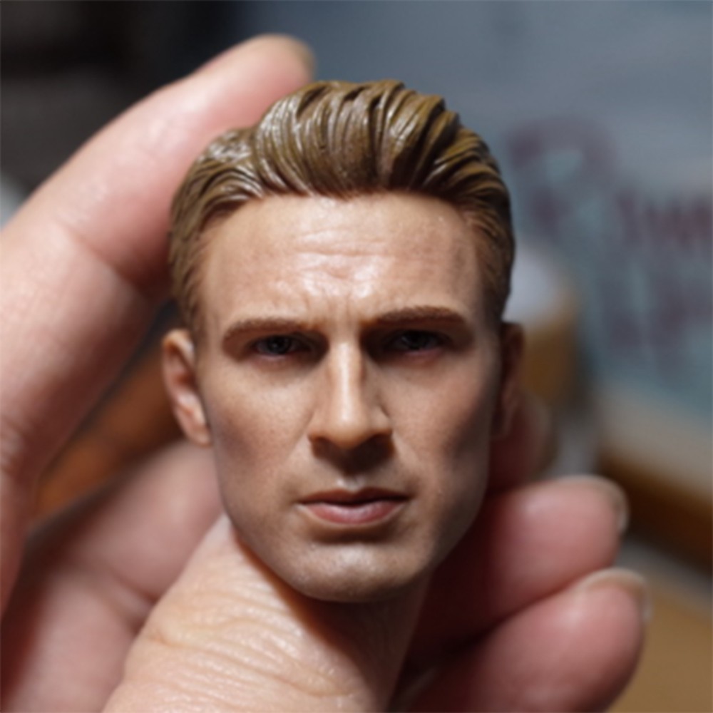 1 6 Male Model Captain Chris Evans Golden Hair F 12 Figure