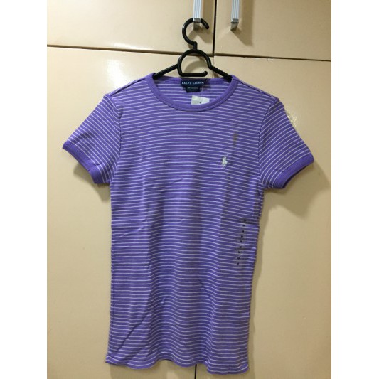 ralph lauren purple striped shirt