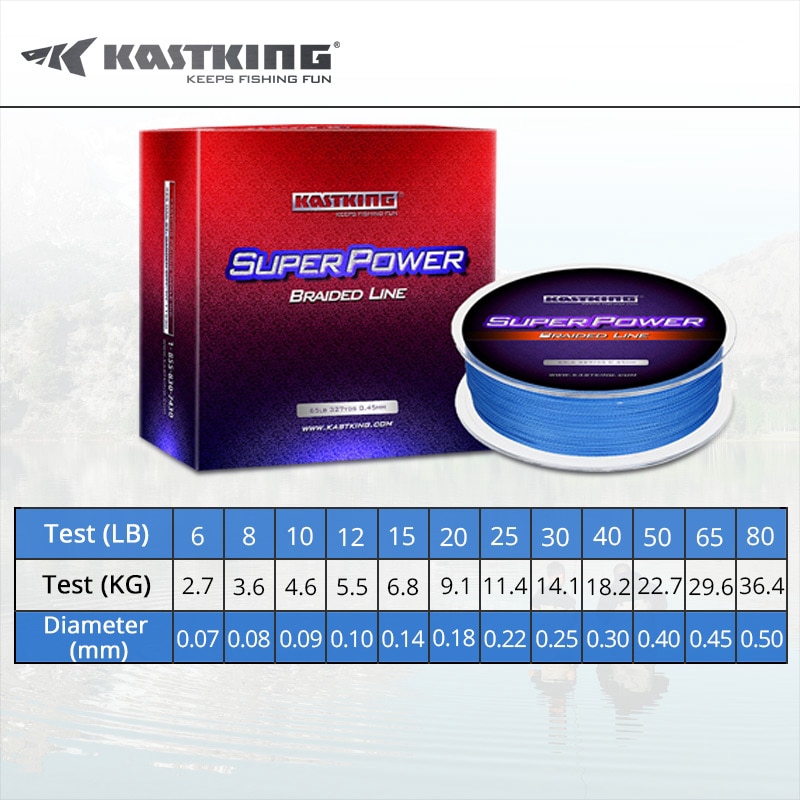 KastKing Superpower Braid Fishing Line 330 Yds 10lb White 0.09mm for sale online 