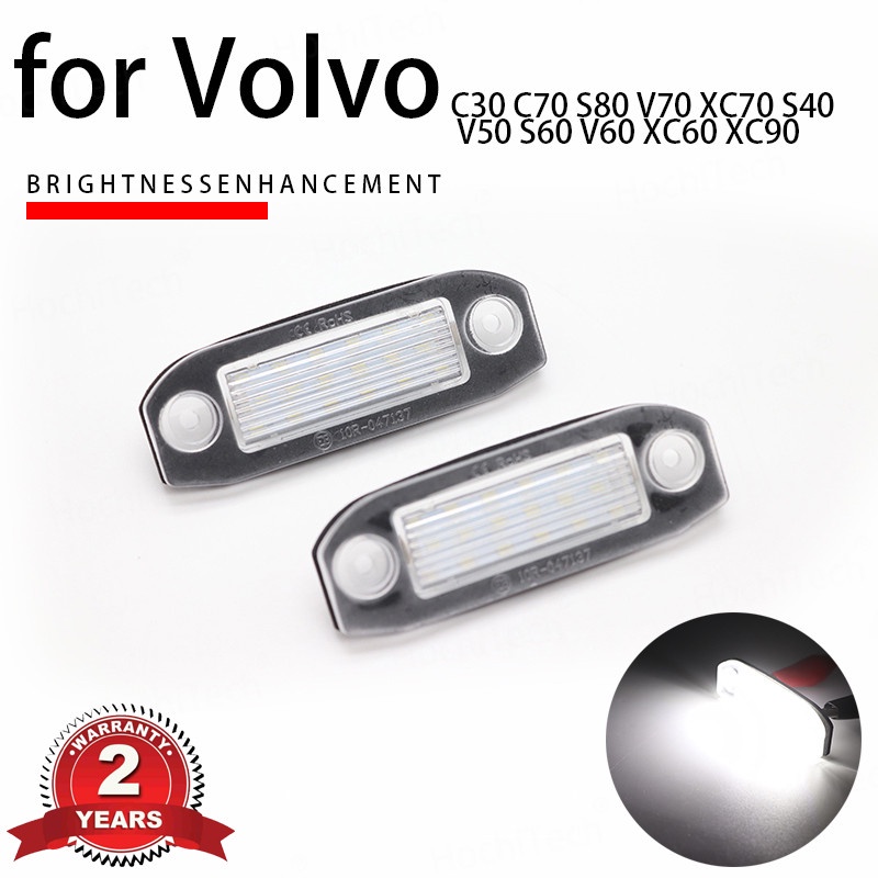 Canbus Xenon White LED Car Number License Plate Lights For Volvo C30 C70 S80 V70 XC70 S40 V50