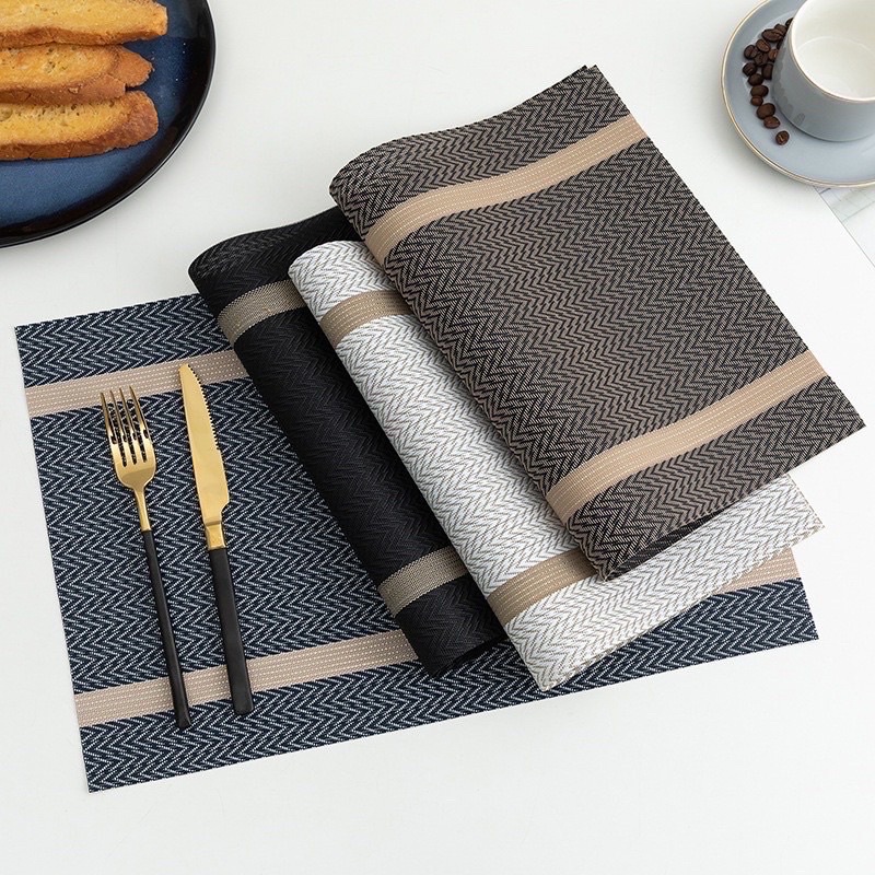 placemat PVC waterproof and oil proof Chinese heat insulation gold wire