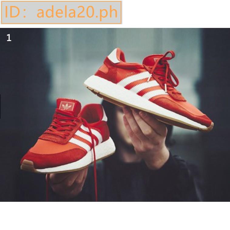 red and grey adidas shoes