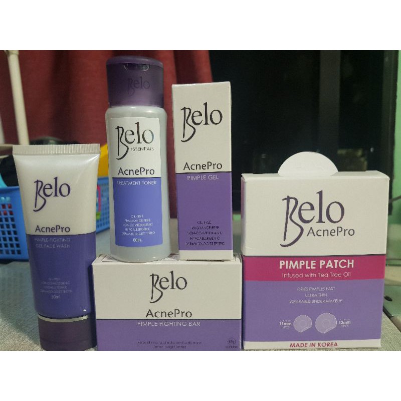 Belo Essentials Acne Pro Treatment toner/ Pimple Gel/Fighting Bar ...