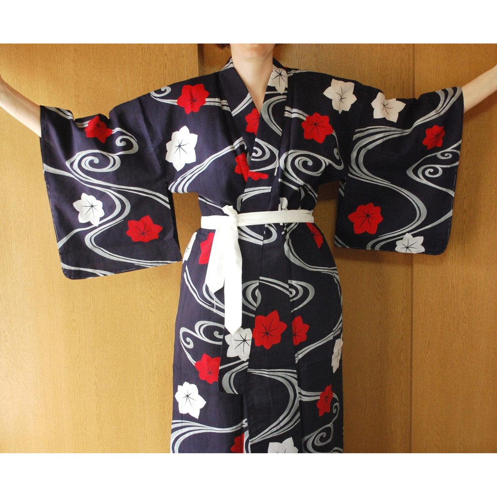 japanese cotton kimono robe