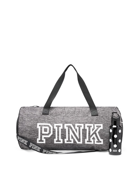 black and white pink duffle bag