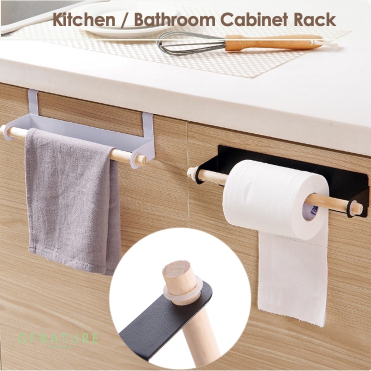 OFNATURE Kiitchen Rack Hanger for Tissue Paper Roll Towel Rack Screwless Hanger Hook