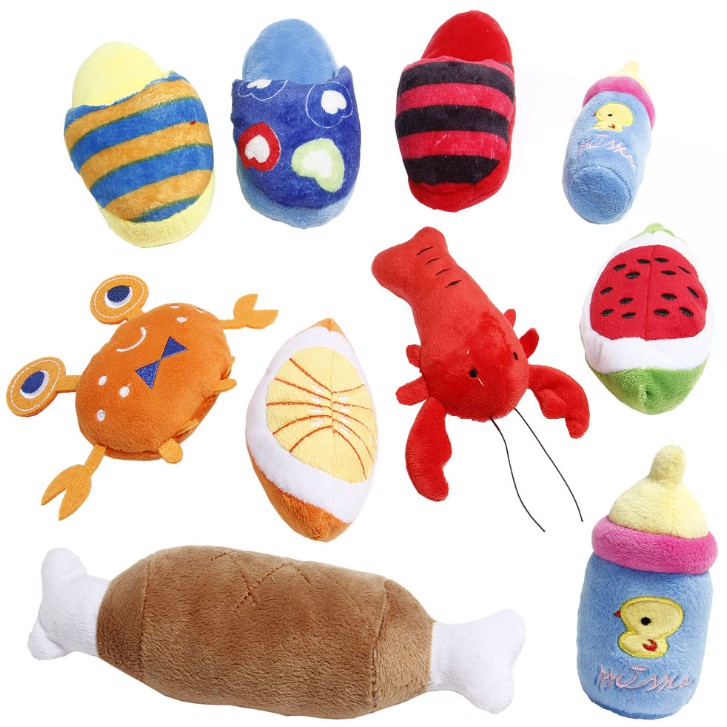 Set 1 Whole Sale Hot Selling Funny Dog Cat Toy Plush Chew Toy Fashion Cute Soft Durable Chew Plushie #2