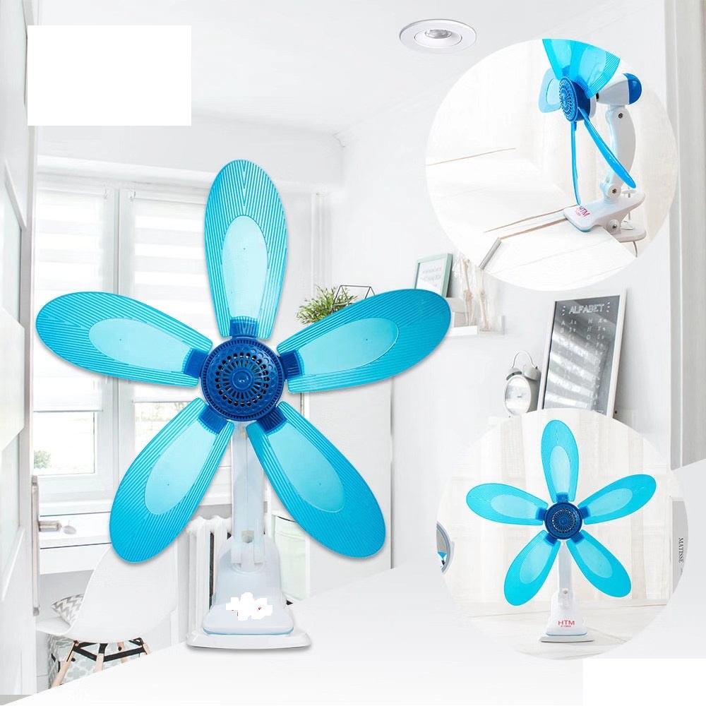 Big Size 5 Blades Fan Home Electric Fan W/ Clip Clover Fan AntiHeat