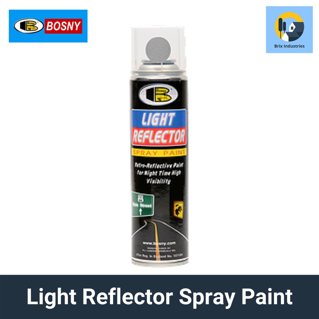 Bosny Light Reflector Spray Paint RetroReflective Paint for Night Time High Visibility Shopee