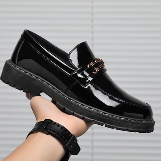 【High-Quality】2022 Fashion New Men's Sailing Shoes Shiny Casual All-match Small Leather Shoes